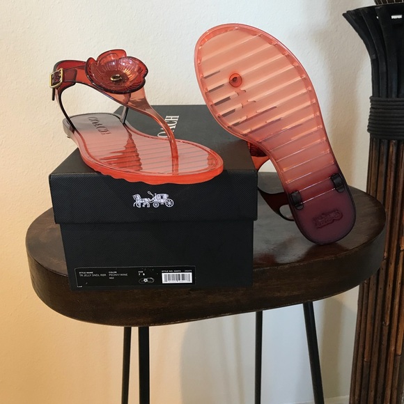 NIB COACH JELLY SANDALS - Picture 4 of 5